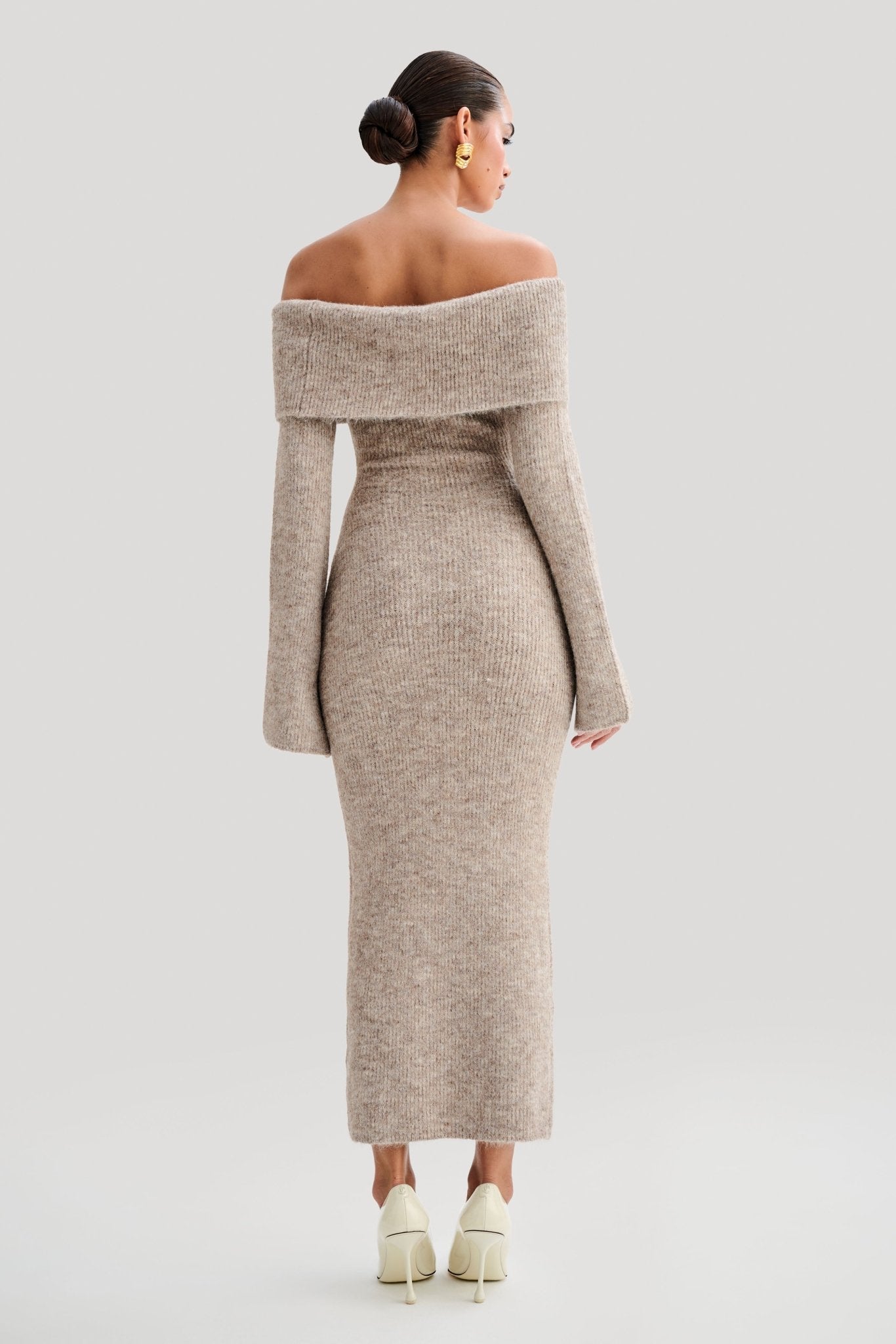 Giulia | Off - Shoulder Knit Dress -